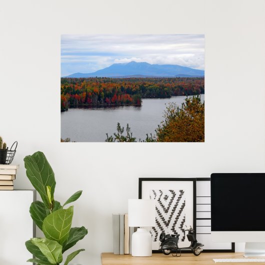 Poster Mt. Katahdin Dans L'Affiche Automne (Bureau à domicile)
