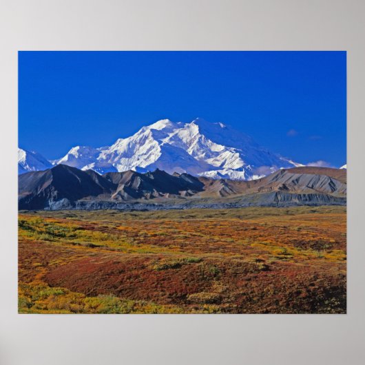 Poster Mt. Parc national McKinley Denali, Alaska. (Devant)