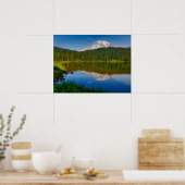 Poster Mt. Rainier et Reflection Lake (Cuisine)