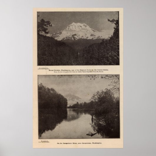Poster Mt Rainier Snoqualmie R (Devant)