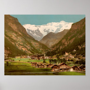 Poster Mt Rosa Monte Rosa Gressoney Italie