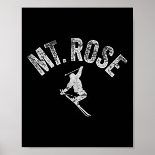 Poster Mt Rose Ski Hiver Tahoe Ski Cool Skieur Tahoe F