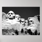 Poster MT Rushmore Poster/ BW (Devant)