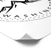 Poster Mt. St. Helens Washington Randonnée Escalade de Mo (Coin)