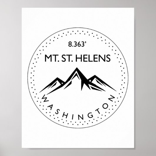 Poster Mt. St. Helens Washington Randonnée Escalade de Mo (Devant)
