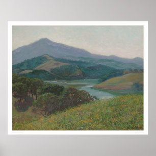 Poster Mt. Tamalpais de la crique de Corte Madera (1153)