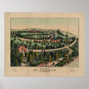 Poster Mt. Vernon, Virginie (1859)