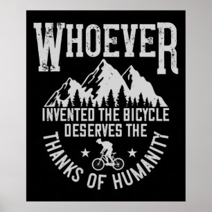 Poster MTB - Qui Que Soit Qui A Inventé Le Vélo