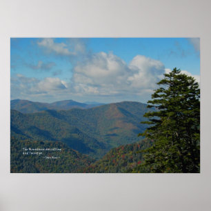 Poster Mtns Fumés : Les Mtns appellent... John Muir