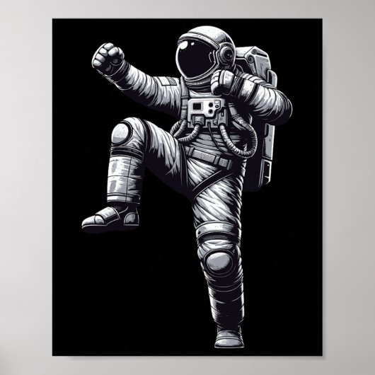 Poster Muay Astronaut Thaï Kickboxing (Devant)