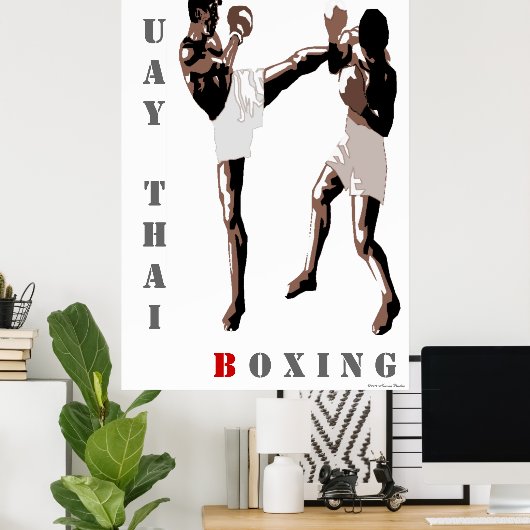 Poster Muay Thai Boxing (Bureau à domicile)