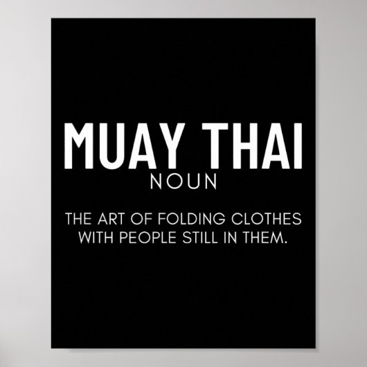 Poster Muay Thai Définition Drôle Muay Thai (Devant)