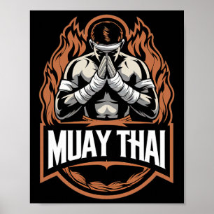 Poster Muay Thai Et Thai Boxer Fighter