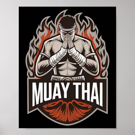Poster Muay Thai Fighter Thai Boxe (Devant)