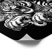 Poster Muay Thai Language Tattoo Tiger Roar Kickboxing Th (Coin)