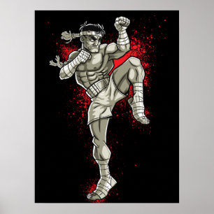 Poster Muay Thai Marshal Arts Fighter