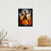 Poster Muay Thai Martial Arts Boxer Combat Sport (Cuisine)