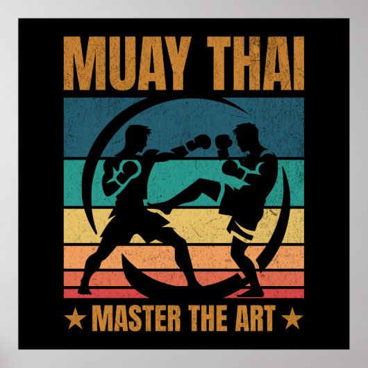 Poster Muay Thai Master The Art Boxer Boxer Praticien (Devant)