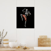 Poster Muay Thai Skeleton (Cuisine)