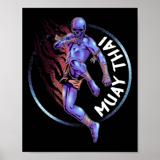 Poster Muay Thai Skeleton (Devant)