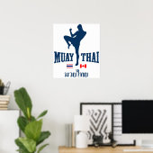 Poster Muay Thai Thaïlande Canada (Bureau à domicile)