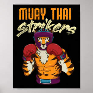 Poster Muay Thai Tiger Thai Boxing Thaïlande Kickboxing 1
