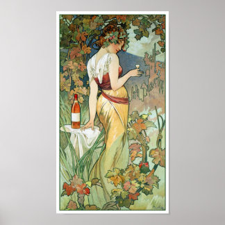 Poster Mucha Art Nouveau : Cognac