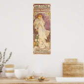 Poster Mucha Art nouveau femme beauté (Cuisine)