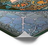 Poster Mucha - Art nouveau lierre (Coin)