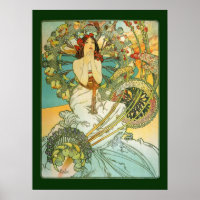 Poster Mucha Art Nouveau Monte Carlo