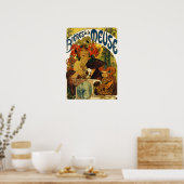 Poster Mucha - Bieres De La Muse (Cuisine)