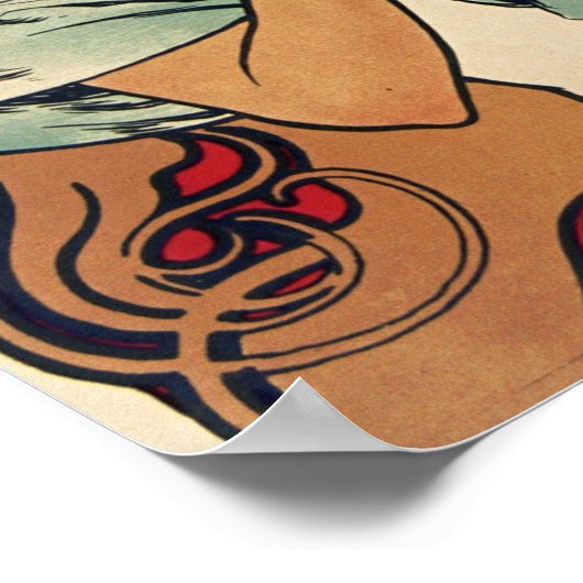 Poster Mucha - Champagne (Coin)