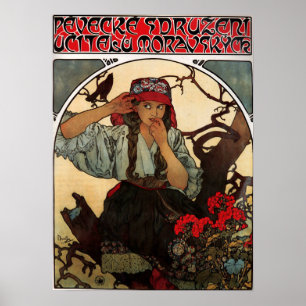 Poster Mucha - Choeur des enseignants moraves 1911