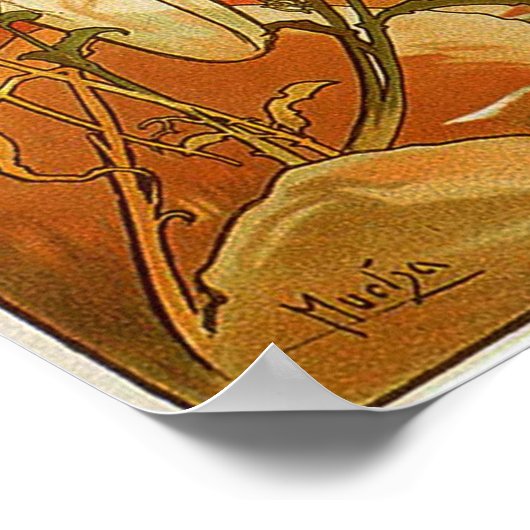 Poster Mucha - Été 1896 (Coin)