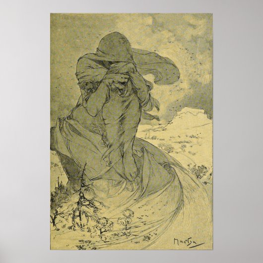 Poster Mucha - Fevrier Cocorico (Devant)