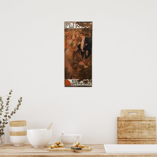 Poster Mucha - Flirt (Cuisine)