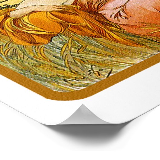 Poster Mucha Imprimer : Deux Scènes De La Nature (Coin)