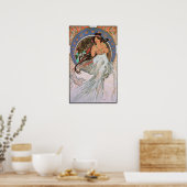 Poster Mucha - La Musique des Arts (Cuisine)