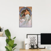 Poster Mucha - La Musique des Arts (Bureau à domicile)
