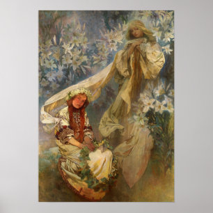Poster Mucha - Madone des Lys 1905
