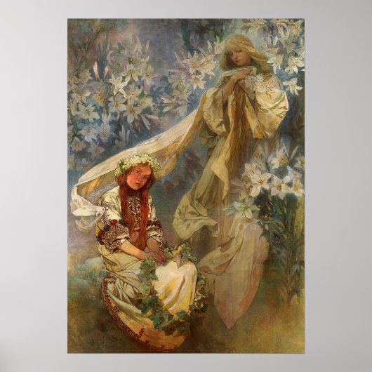 Poster Mucha - Madone des Lys 1905 (Devant)