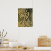 Poster Mucha - Novembre Cocorico (Cuisine)