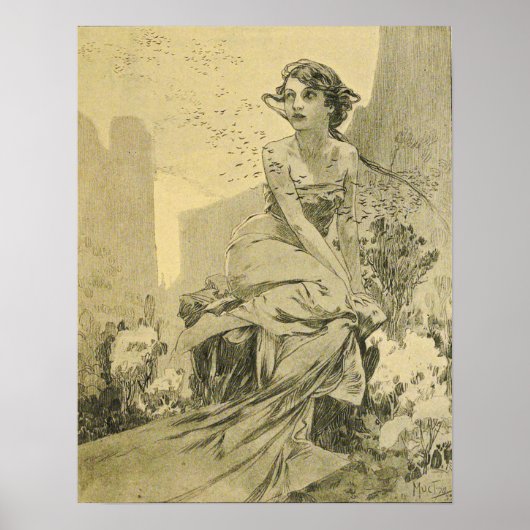 Poster Mucha - Octobre Cocorico (Devant)