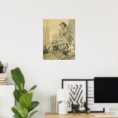 Poster Mucha - Octobre Cocorico (Bureau à domicile)