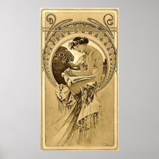 Poster Mucha - Panneau Femme 1901 (Devant)