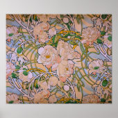 Poster Mucha - Peonies (Devant)