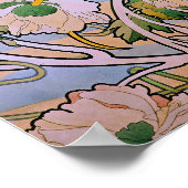 Poster Mucha - Pivoines (Coin)