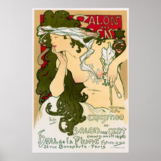 Poster Mucha - Salon 1901 (Devant)