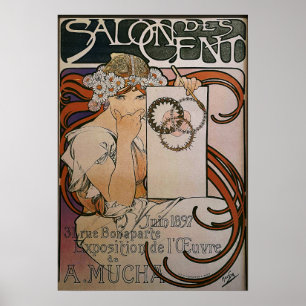 Poster Mucha - Salon Des Expositions 1897