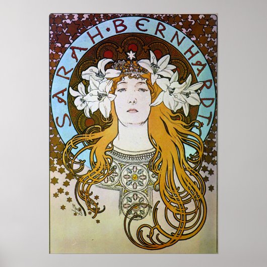 Poster Mucha - Sarah Bernhardt (Devant)